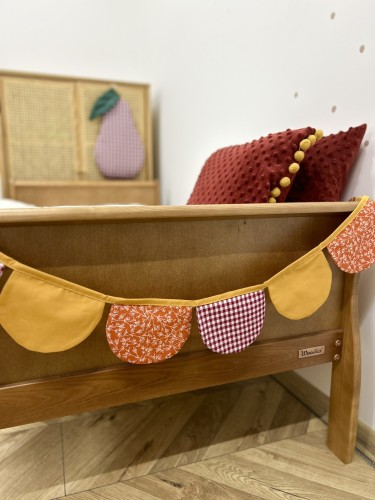 Girlanda w kratkę półkola miodowa