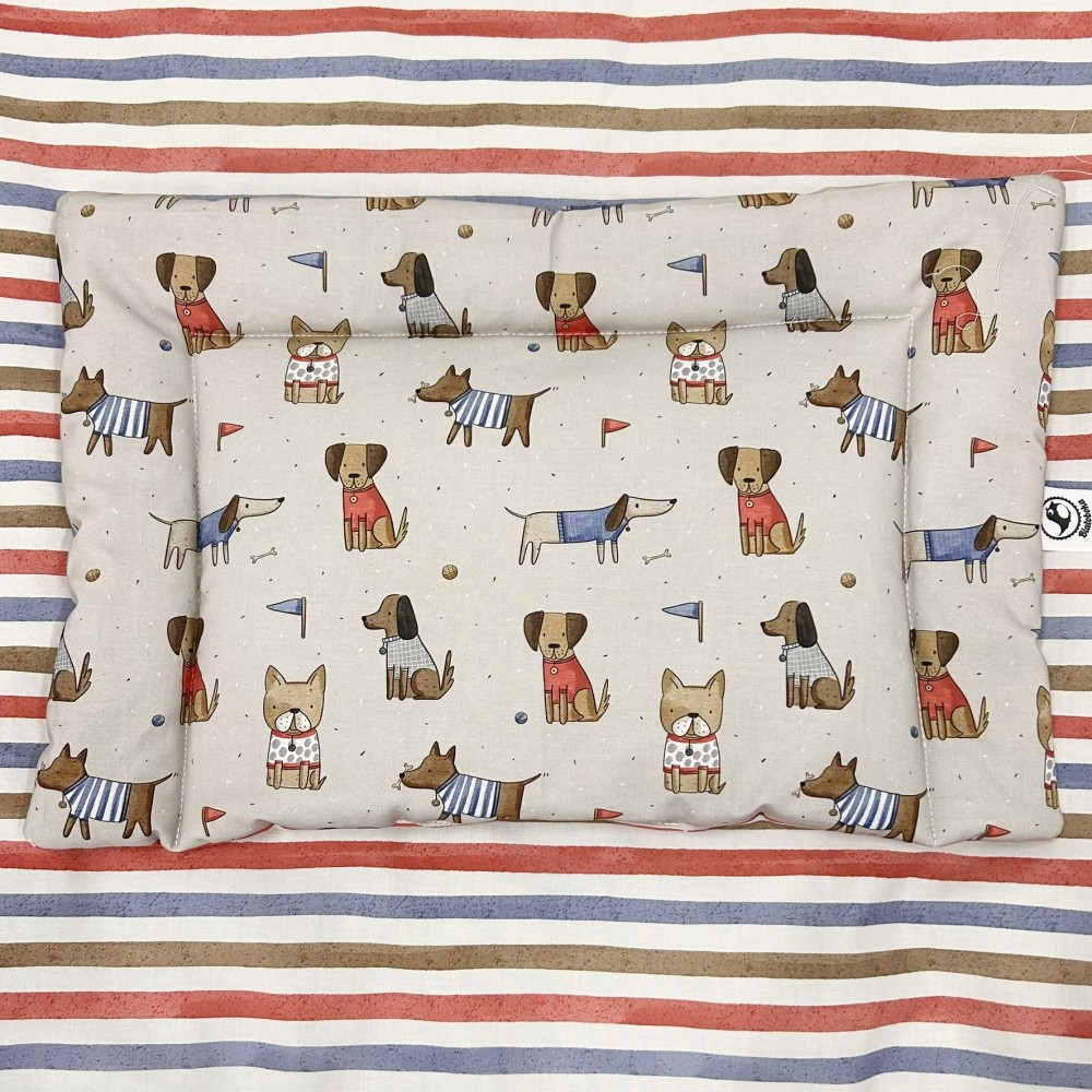 Płaska Poduszka dla dziecka bawełna premium Pieski 