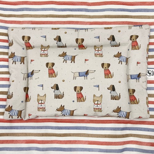 Płaska Poduszka dla dziecka bawełna premium Pieski 