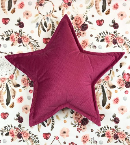 Gwiazdka bordo poduszka